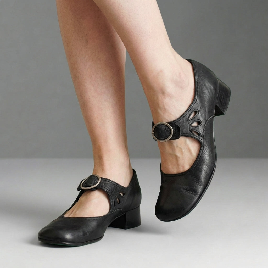 Elegant High Heel Mary Jane Shoes with Buckle Strap