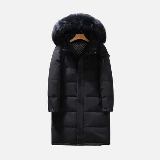 Casual Fit Down Jacket | Fur Hooded Puffer Coat - Nocini