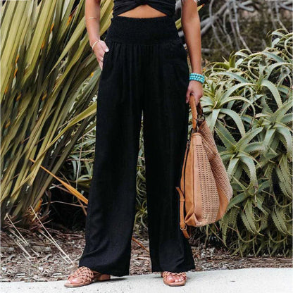 Relaxed Fit Women's Cotton Stretch Pants - Nocini