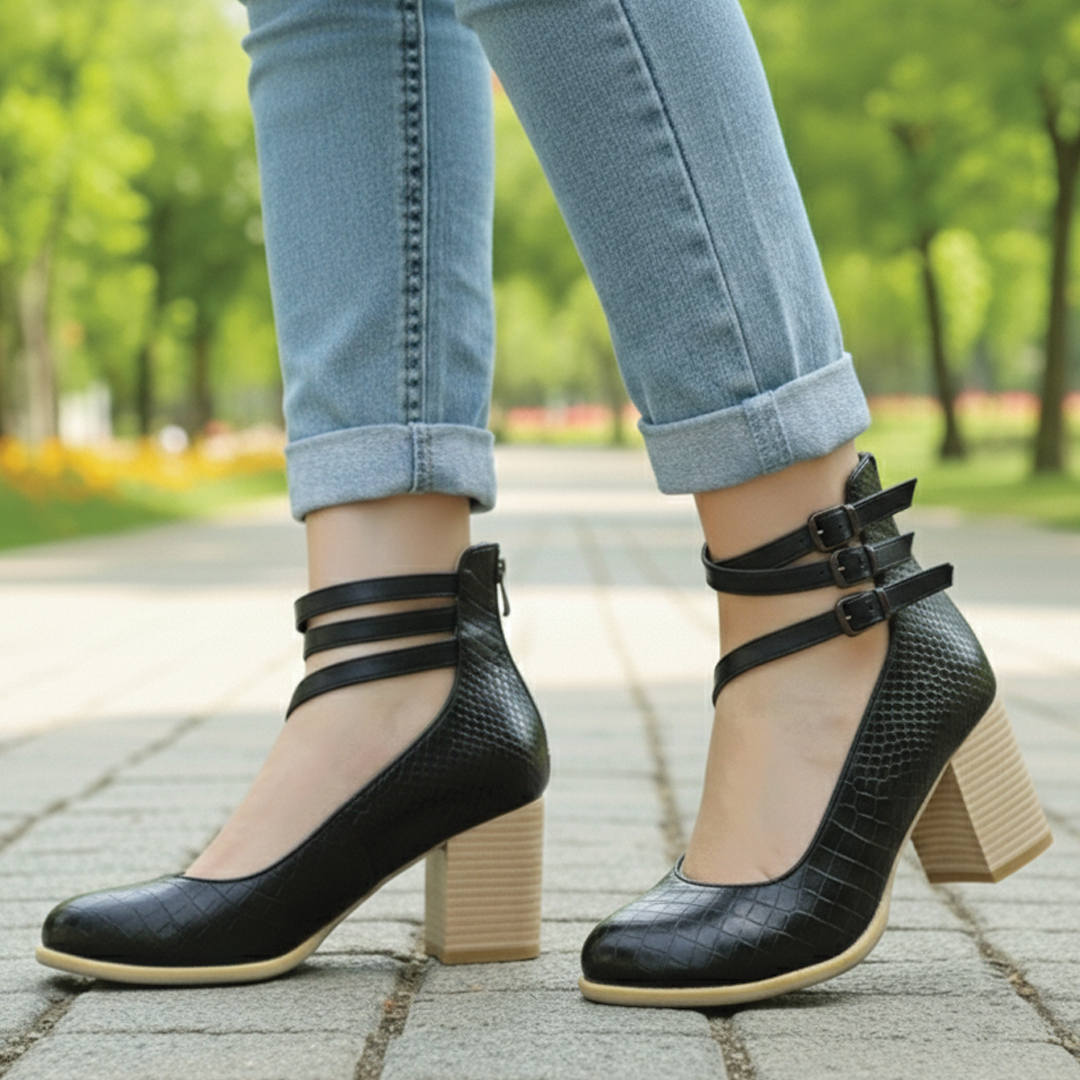 Low Block Heel Ankle Boots