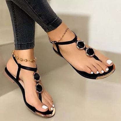 Comfortable Flat Sandals with Buckle Strap Detail - Nocini