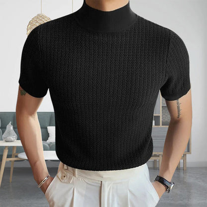 Men's Slim Fit Short Sleeve Crew Neck Sweater - Nocini