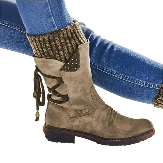 Cozy Low Heel Snow Boots for Women - Nocini