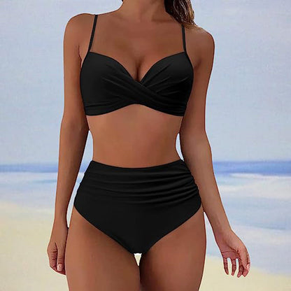 Women's High Waist Bikini Swimsuit with Padded Bra