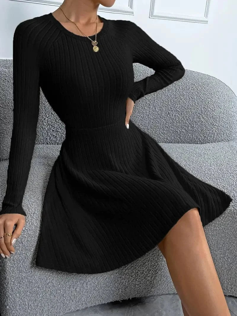 Classic Fit Women's Long Sleeve Knit Dress