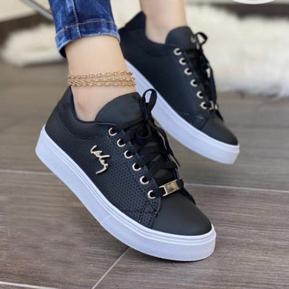 Women's Lightweight Breathable Lace Up Sneakers - Nocini