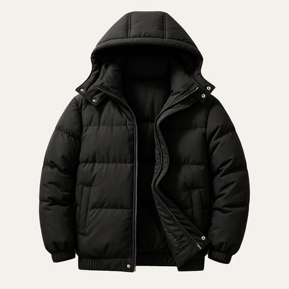 Warm Waterproof Men's Down Hooded Parka Jacket - Nocini