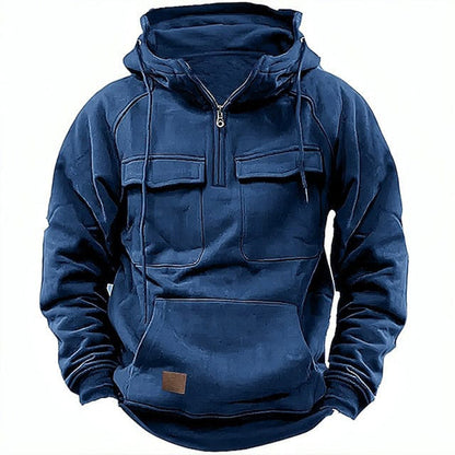 Men's Casual Hoodie with Pockets and Adjustable Hood