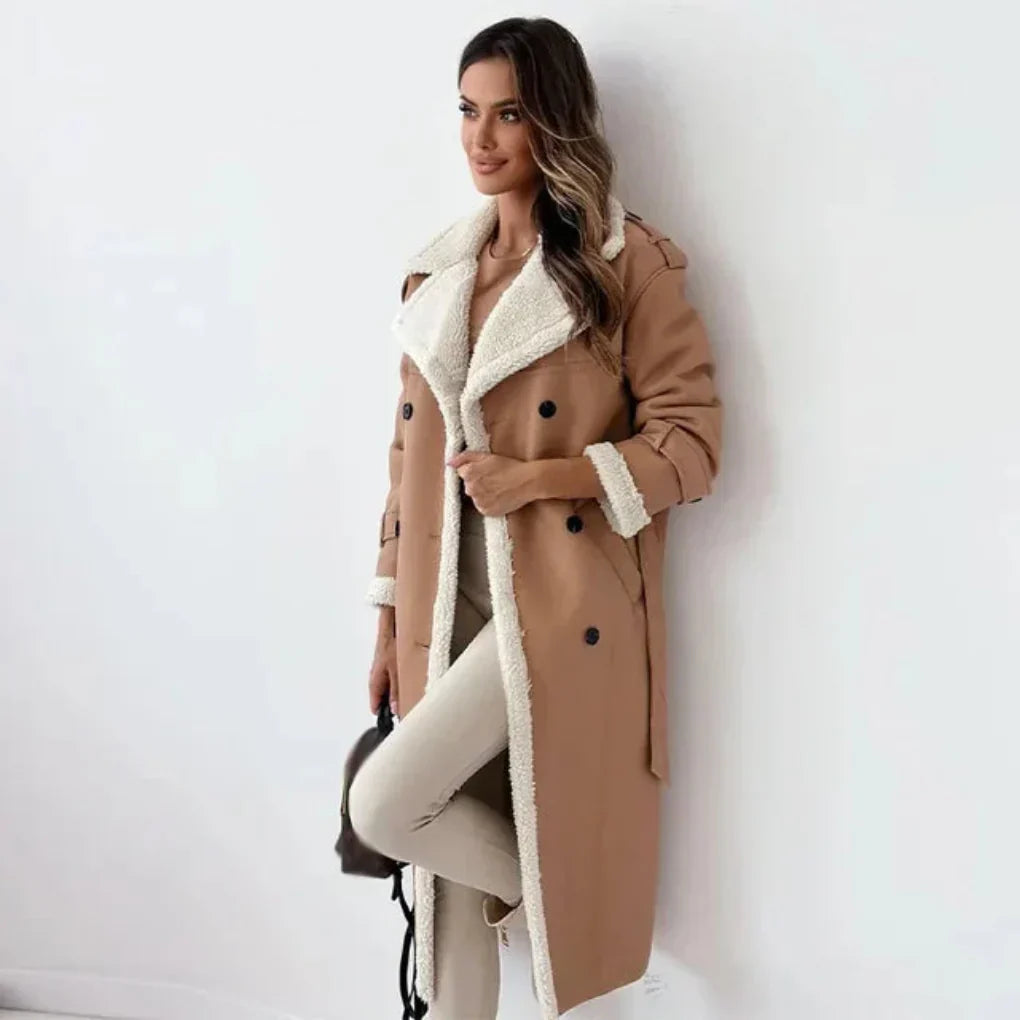 Ladies Classic Trench Winter Coat - Olytrend