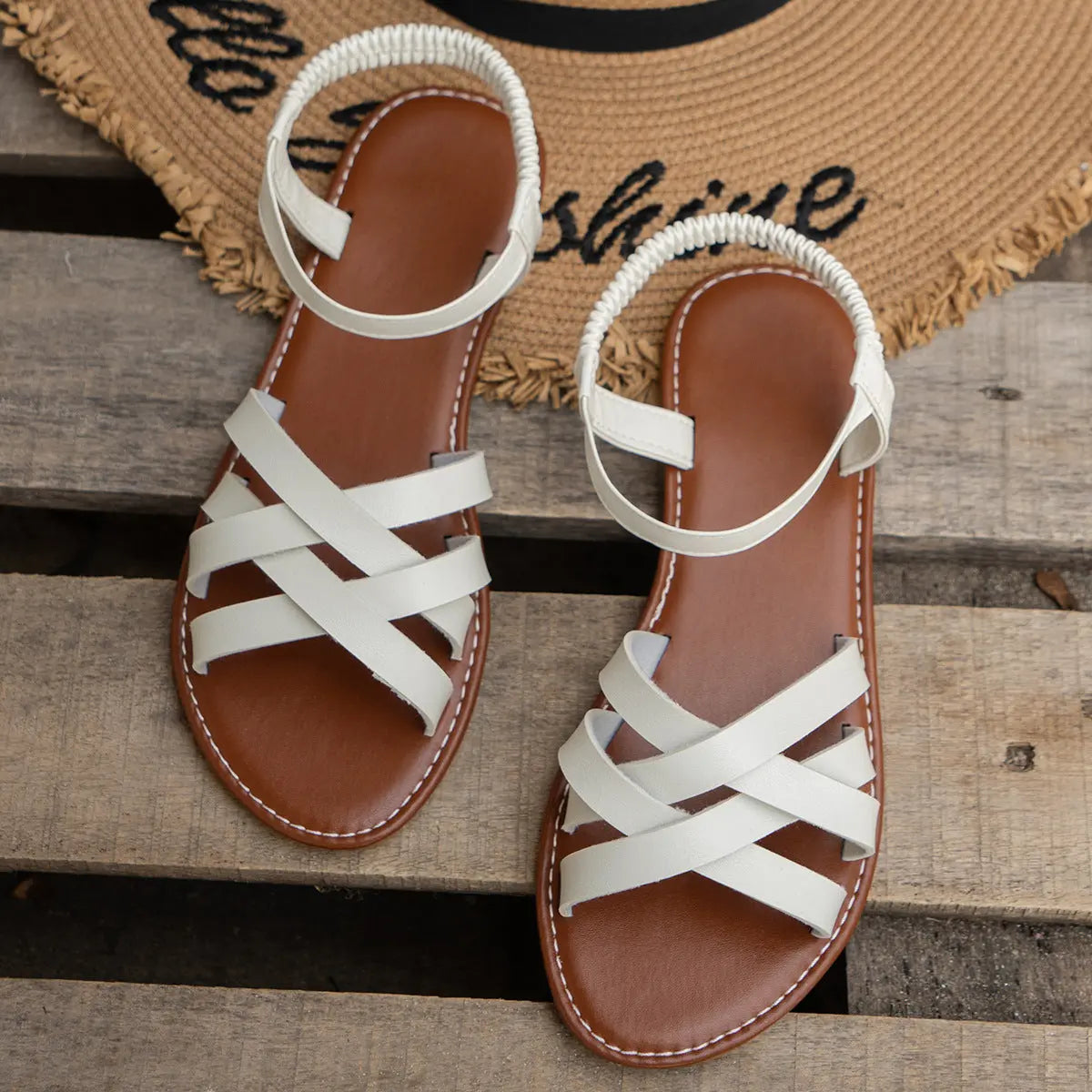 Soft Leather Toe Loop Sandals for Women