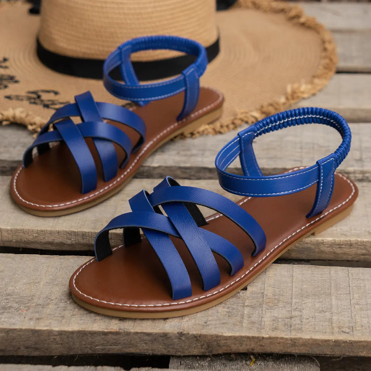 Soft Leather Toe Loop Sandals for Women