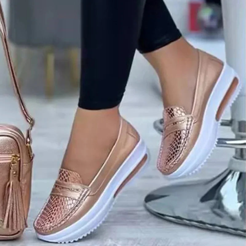 Lightweight Womens Slip On Sneakers - Comfortable Everyday Shoes