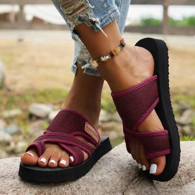 Comfortable Women's Open Toe Slipper Shoes - Nocini