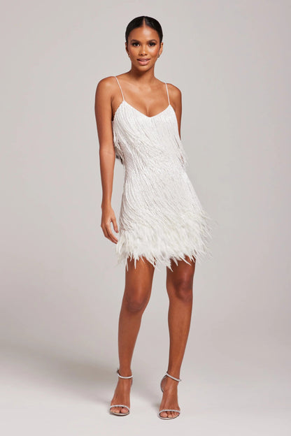 Glittering Fringe Mini Party Dress for Women