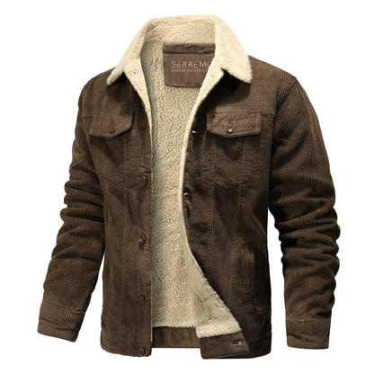 Classic Fit Collar Jacket | Fleece Lined Button Front Coat