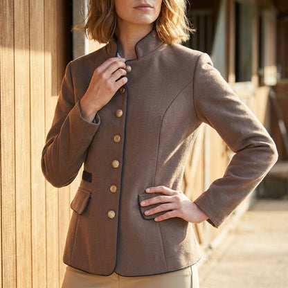 Fitted Blazer with Notch Collar and Two Tone Detail - Nocini