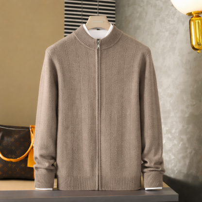 Premium Soft Men's Cashmere Wool Cardigan Sweater