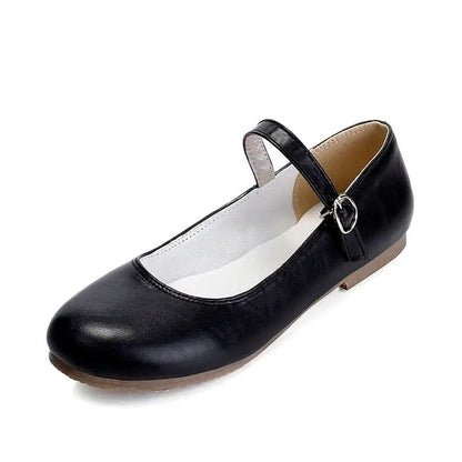 Classic Black Flat Shoes for Women - Elegant Daily Flats