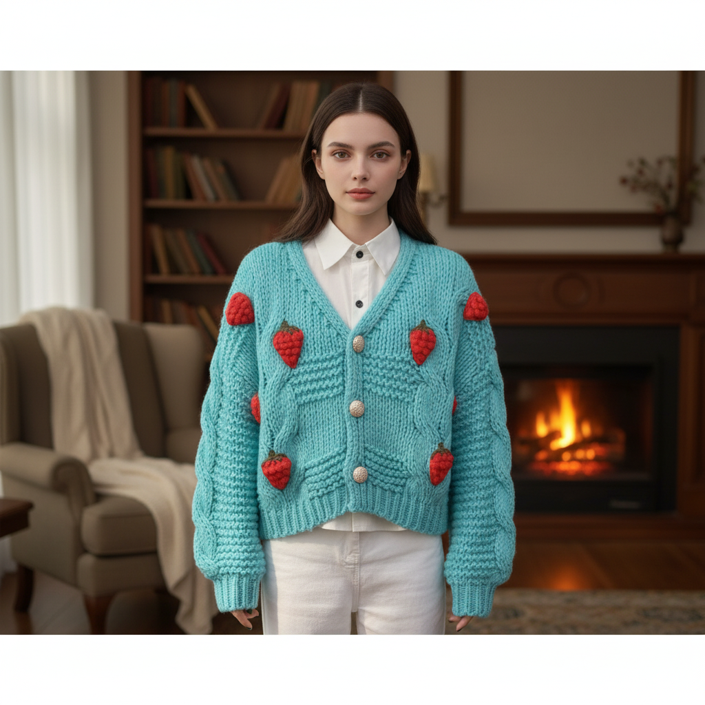 Vibrant Crochet Short Coat - Nina - Pexav