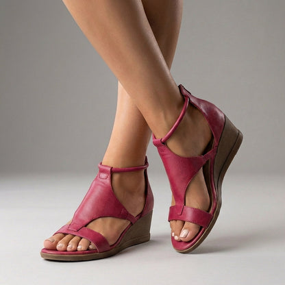 Comfortable Vegan Wedge Sandals with Soft Insoles