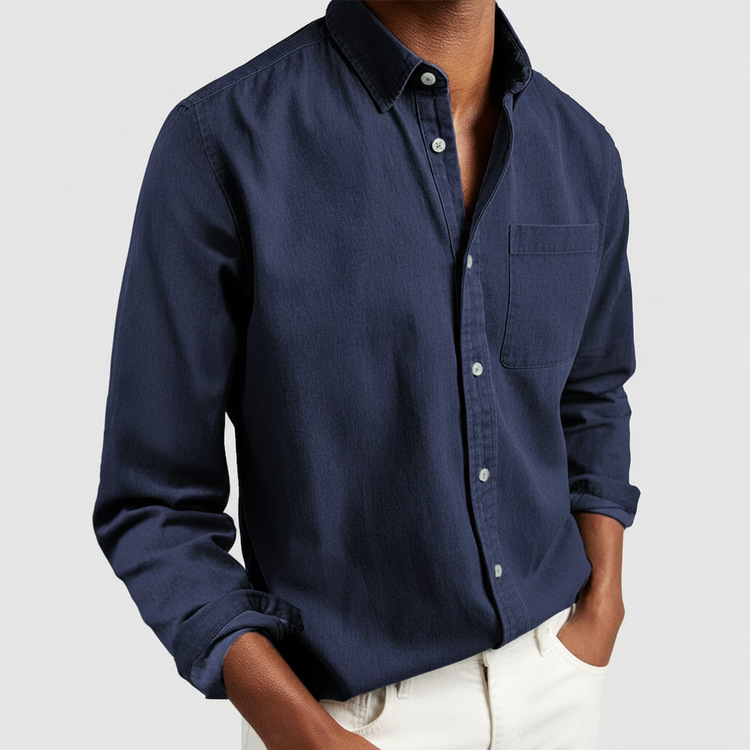 Classic Fit Mens Long Sleeve Dress Shirt - Olytrend