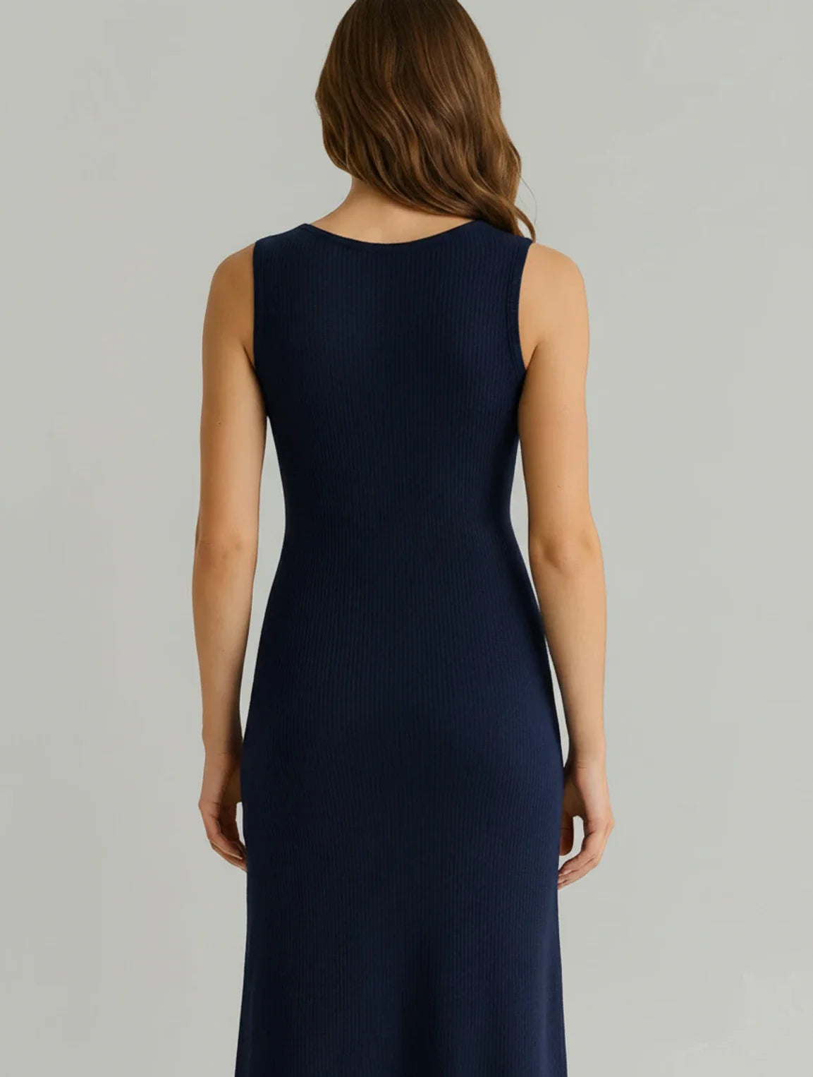 Classic Front Tie Waist Midi Dress for Women