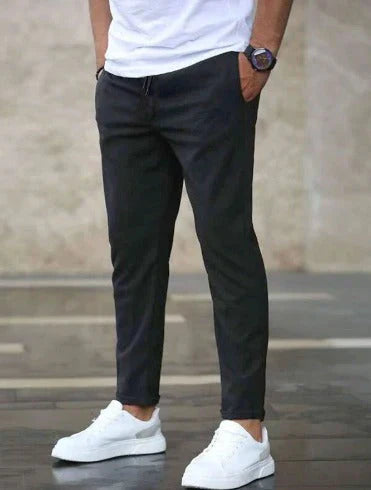 Comfortable Fit Mens Stretch Trousers - Olytrend