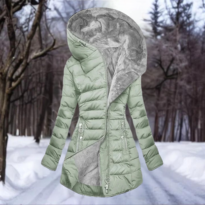 Warm Women's Long Down Parka Coat - Nocini