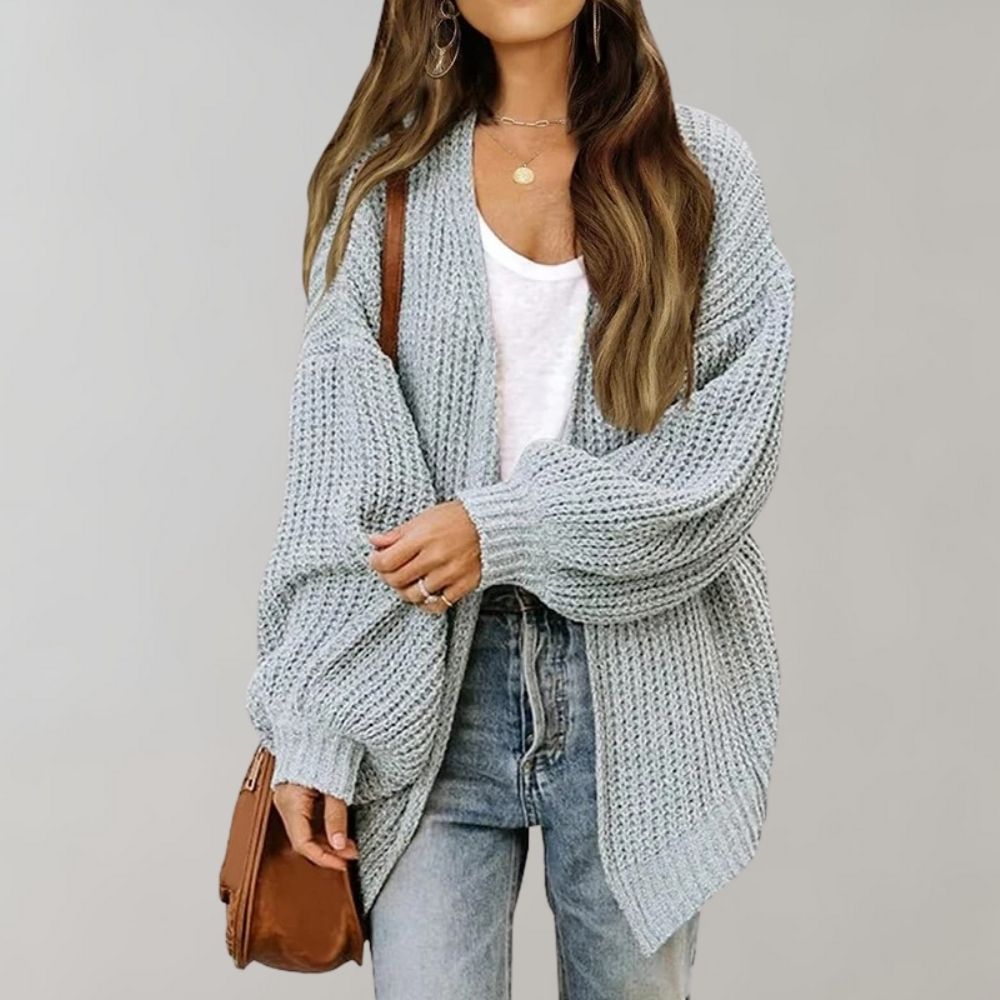 Soft Women's Oversized Knit Open Cardigan