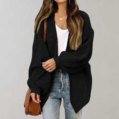Soft Women's Oversized Knit Open Cardigan - Nocini
