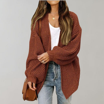 Soft Women's Oversized Knit Open Cardigan