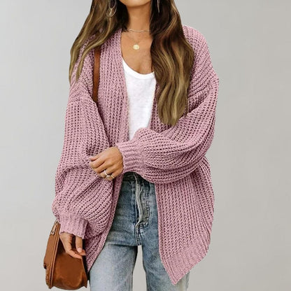 Soft Women's Oversized Knit Open Cardigan