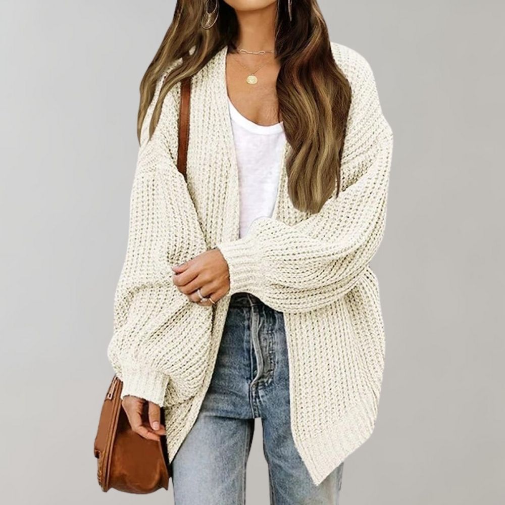 Soft Women's Oversized Knit Open Cardigan