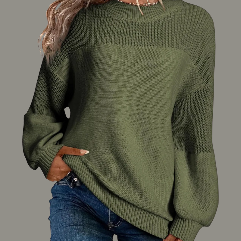 Comfy Oversized Knitted Sweater - Olytrend