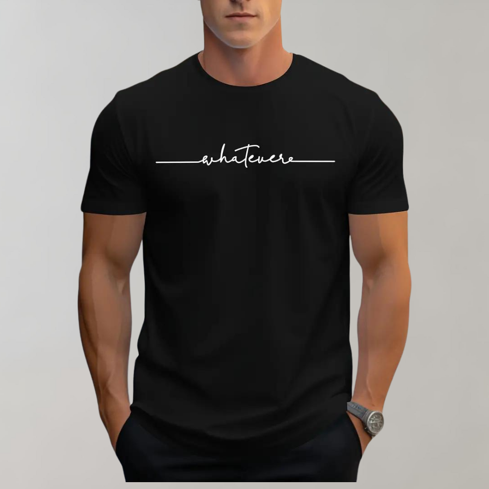 Relaxed Fit Mens Tee with Simple Crew Neck Design - Olytrend