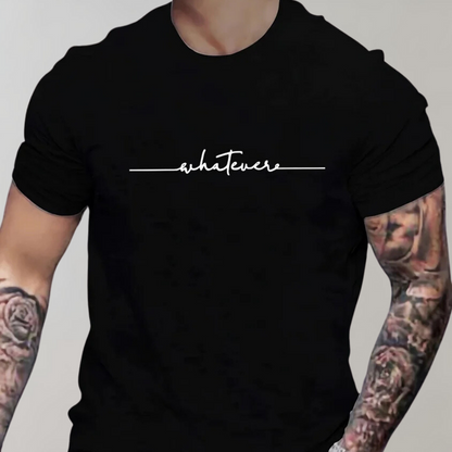 Relaxed Fit Mens Tee with Simple Crew Neck Design