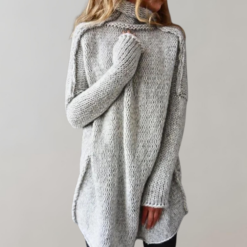 Women's Cozy Crew Neck Relaxed Fit Knit Sweater