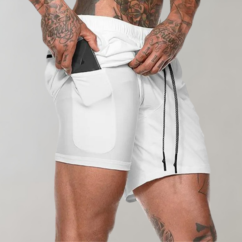 Men's Athletic Shorts Slim Fit 2-in-1 Breathable Running Shorts
