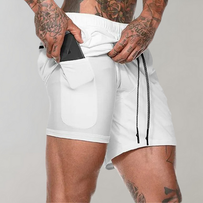 Men's Athletic Shorts Slim Fit 2-in-1 Breathable Running Shorts