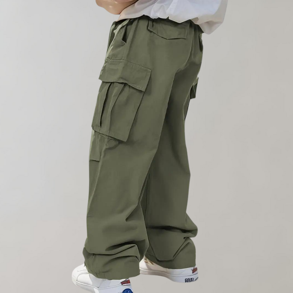 Relaxed Fit Men's Cargo Pants with Big Pockets