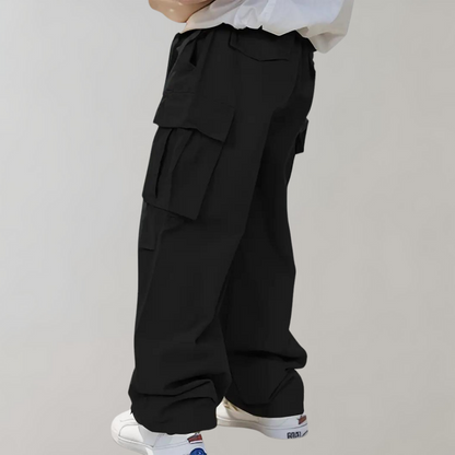 Relaxed Fit Men's Cargo Pants with Big Pockets
