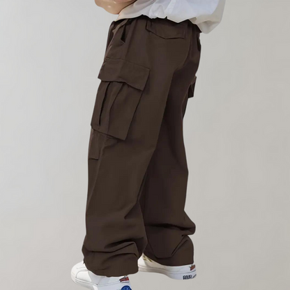 Relaxed Fit Men's Cargo Pants with Big Pockets