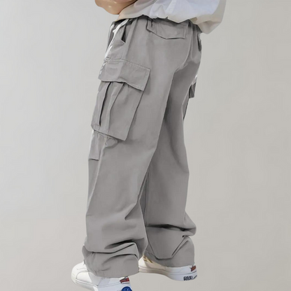 Relaxed Fit Men's Cargo Pants with Big Pockets