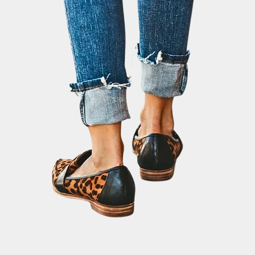 Ladies Soft Leather Slip On Shoes