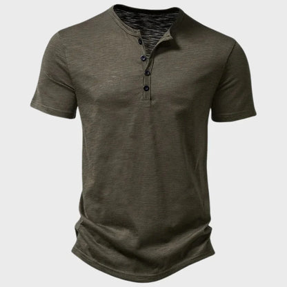 Soft Regular Fit Short Sleeve Henley T-Shirt for Men