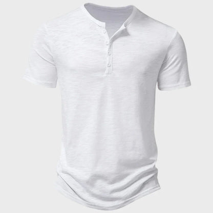 Soft Regular Fit Short Sleeve Henley T-Shirt for Men