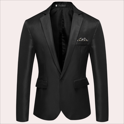 Slim Fit Classic Notch Lapel Blazer - Nocini