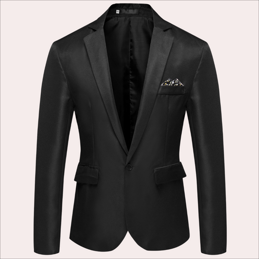 Slim Fit Classic Notch Lapel Blazer - Nocini