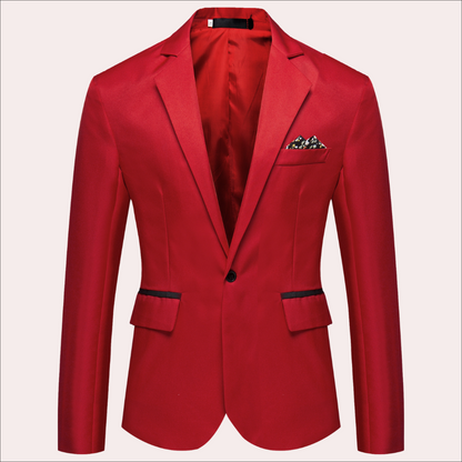 Slim Fit Classic Notch Lapel Blazer
