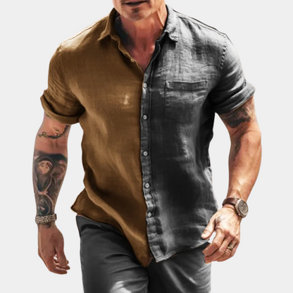 Classic Short Sleeve Men's Linen Shirt